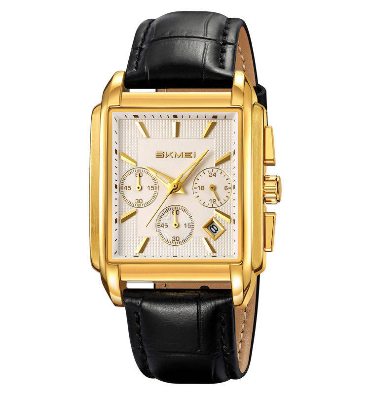 SKMEI 2339 Men Watch - Black Gold White