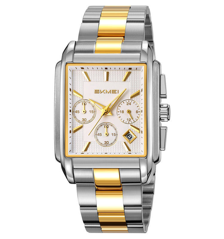 SKMEI 2339 CH For Men - Silver Gold White