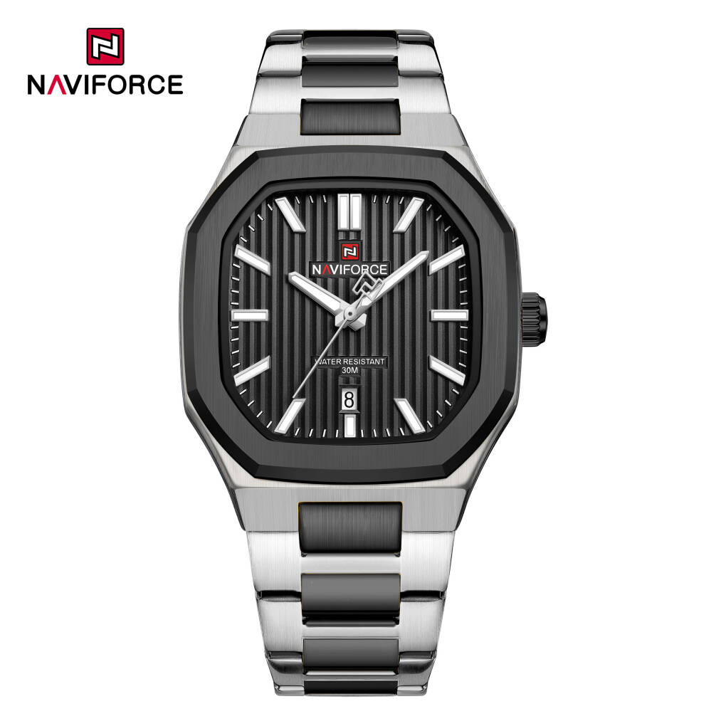 NAVIFORCE 9271 CH Men Watch - Silver Black