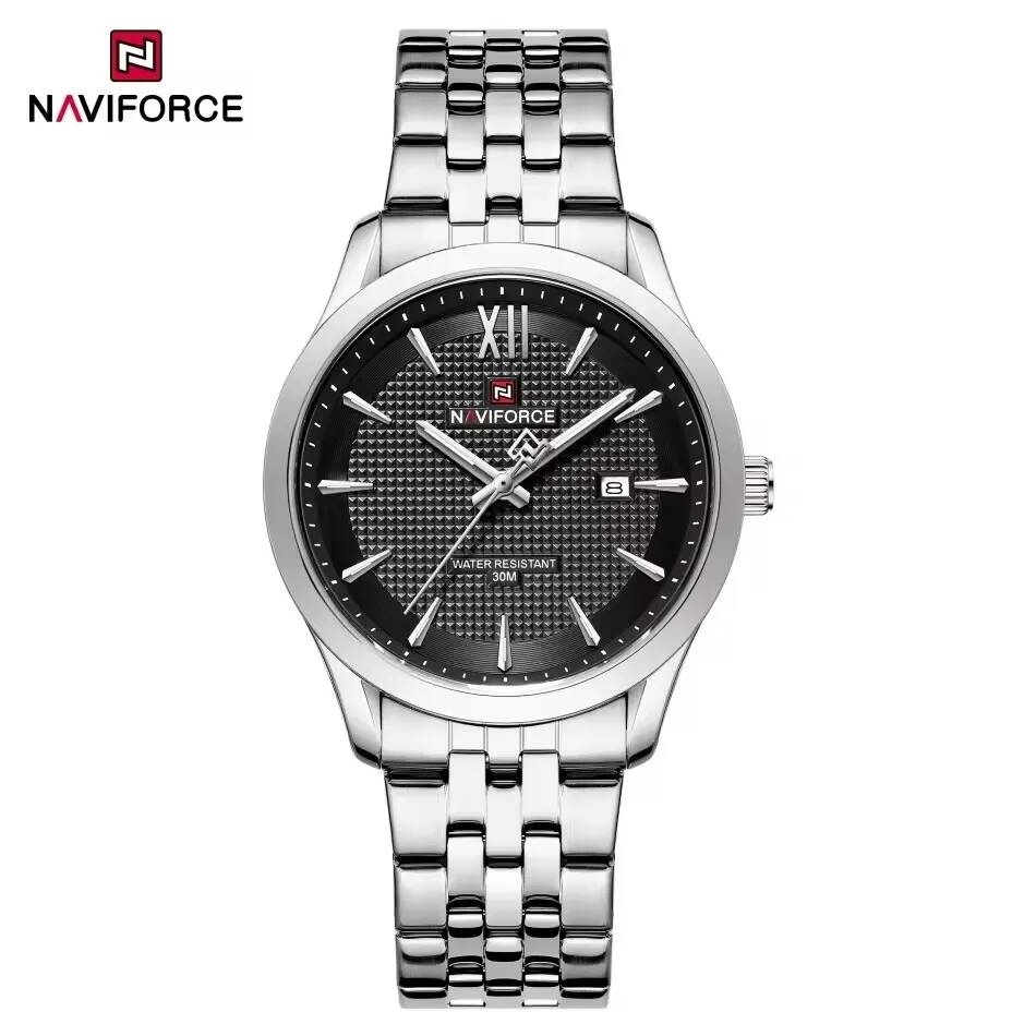 NAVIFORCE 9255 CH For Men - Silver Black