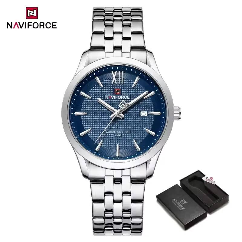NAVIFORCE 9255 CH For Men - Silver Blue