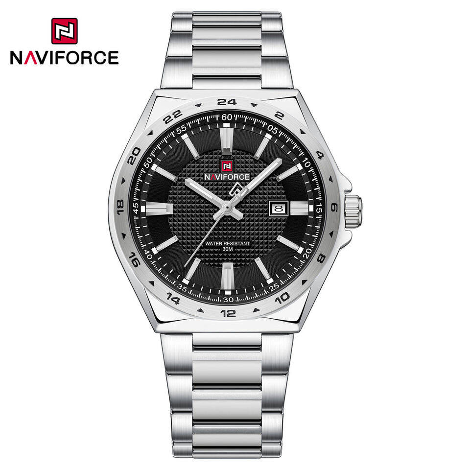 NAVIFORCE 9266 CH For Men - Silvre Black