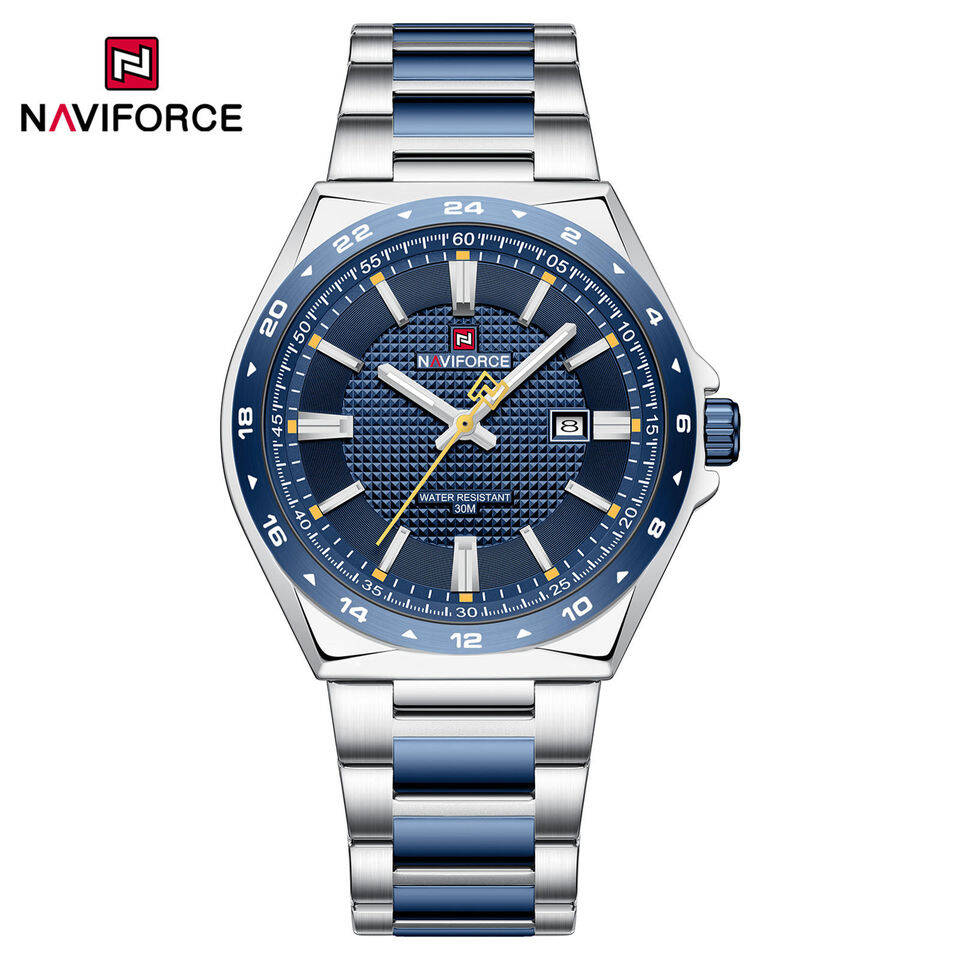 NAVIFORCE 9266 CH For Men - Silvre Blue