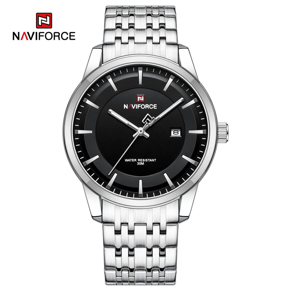 NAVIFORCE 9228 CH For Men - Silver Black