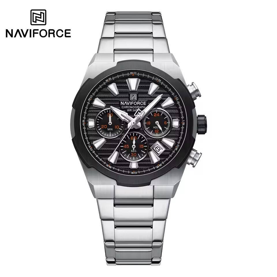 NAVIFORCE 8081 CH For Men - Silver Black