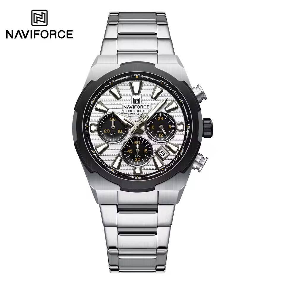 NAVIFORCE 8081 CH For Men - Silver Black White