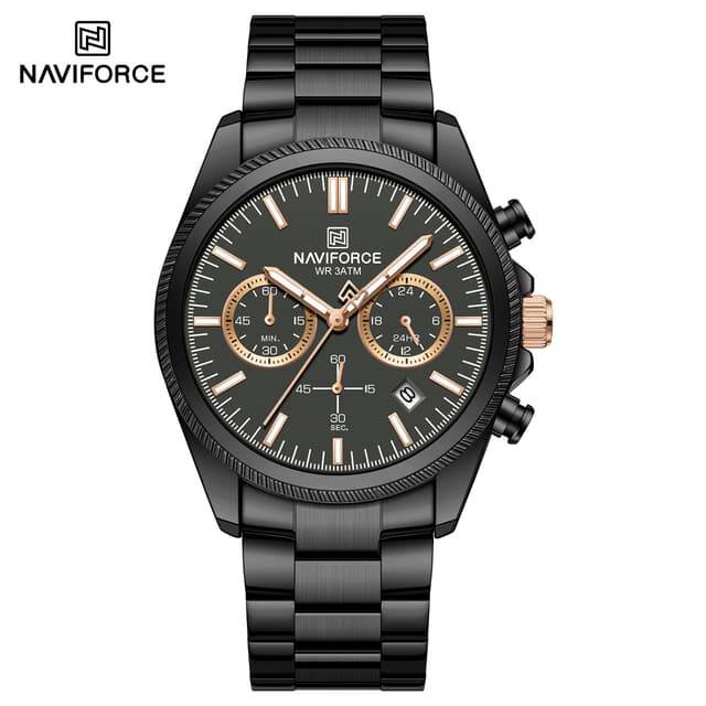 Naviforce 8082 CH For Men - Black