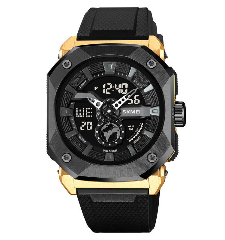 SKMEI 2272 Men's Digital Watch - Black Gold