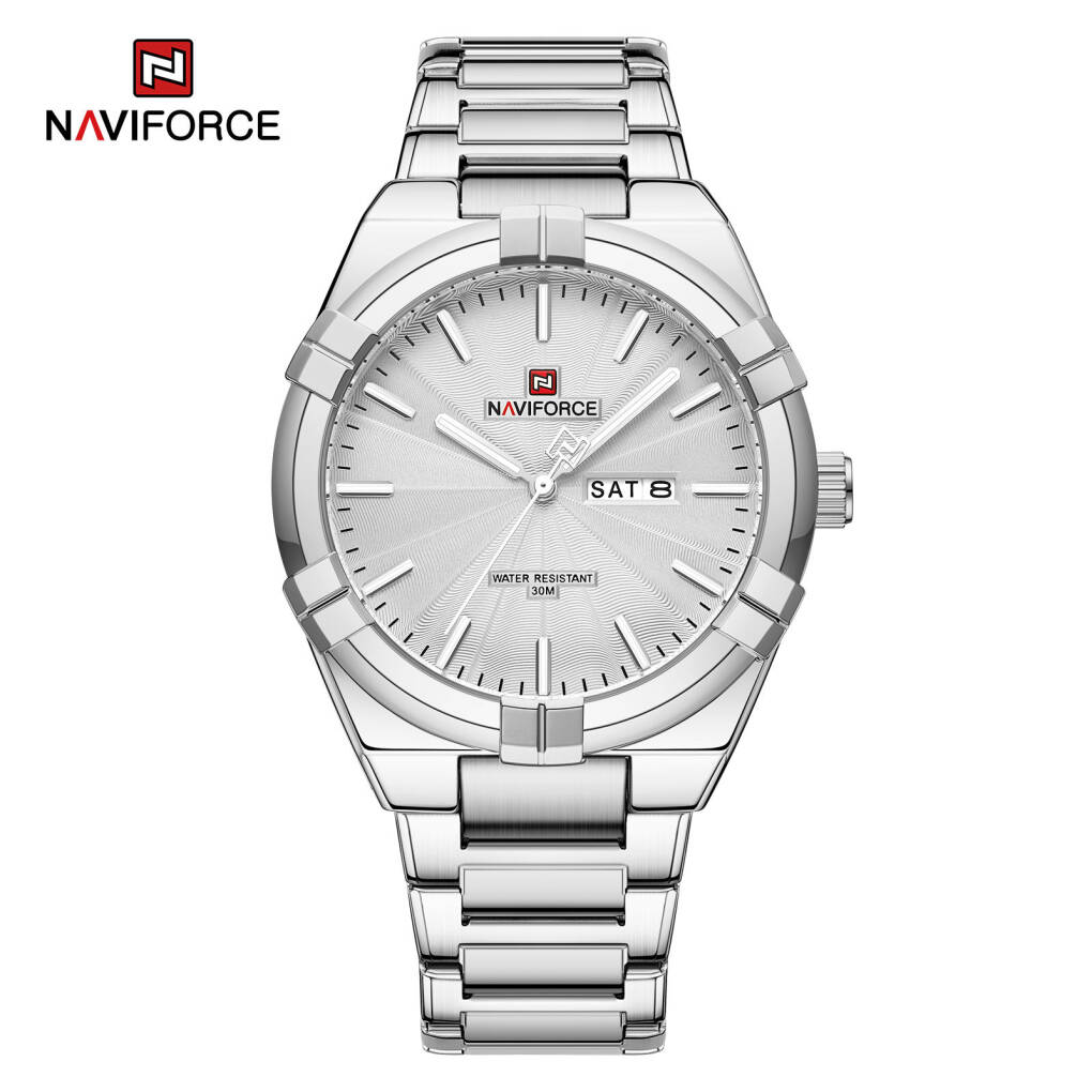 Naviforce 9218 CH For Men - Silver