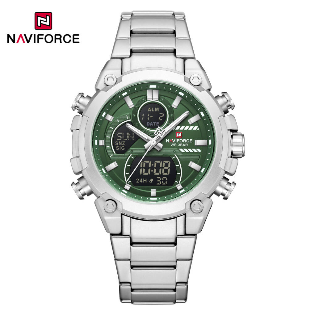 NAVIFORCE 9278 CH For Men - Silver Green