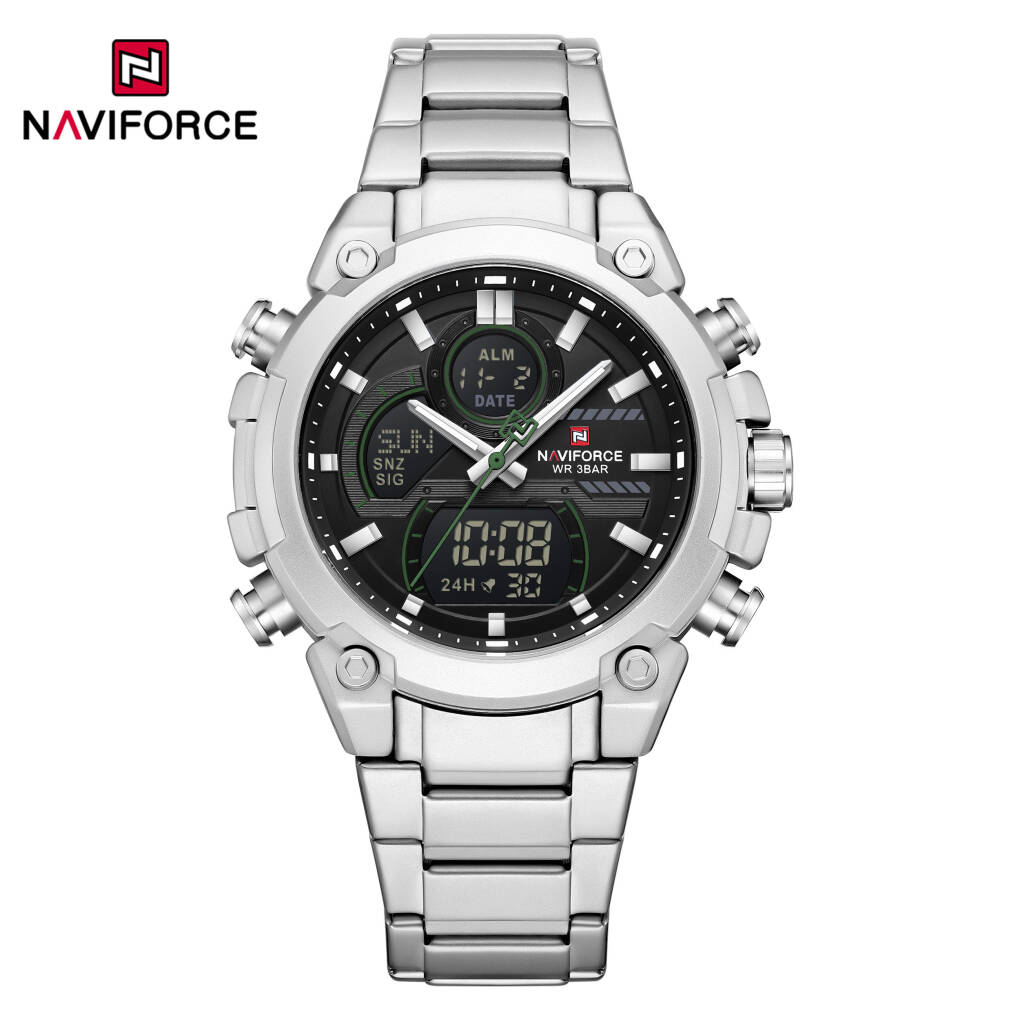 NAVIFORCE 9278 CH For Men - Silver Black Green