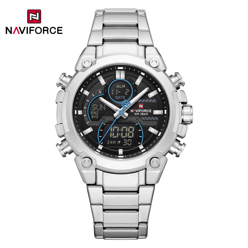 NAVIFORCE 9278 CH For Men - Silver Black Blue