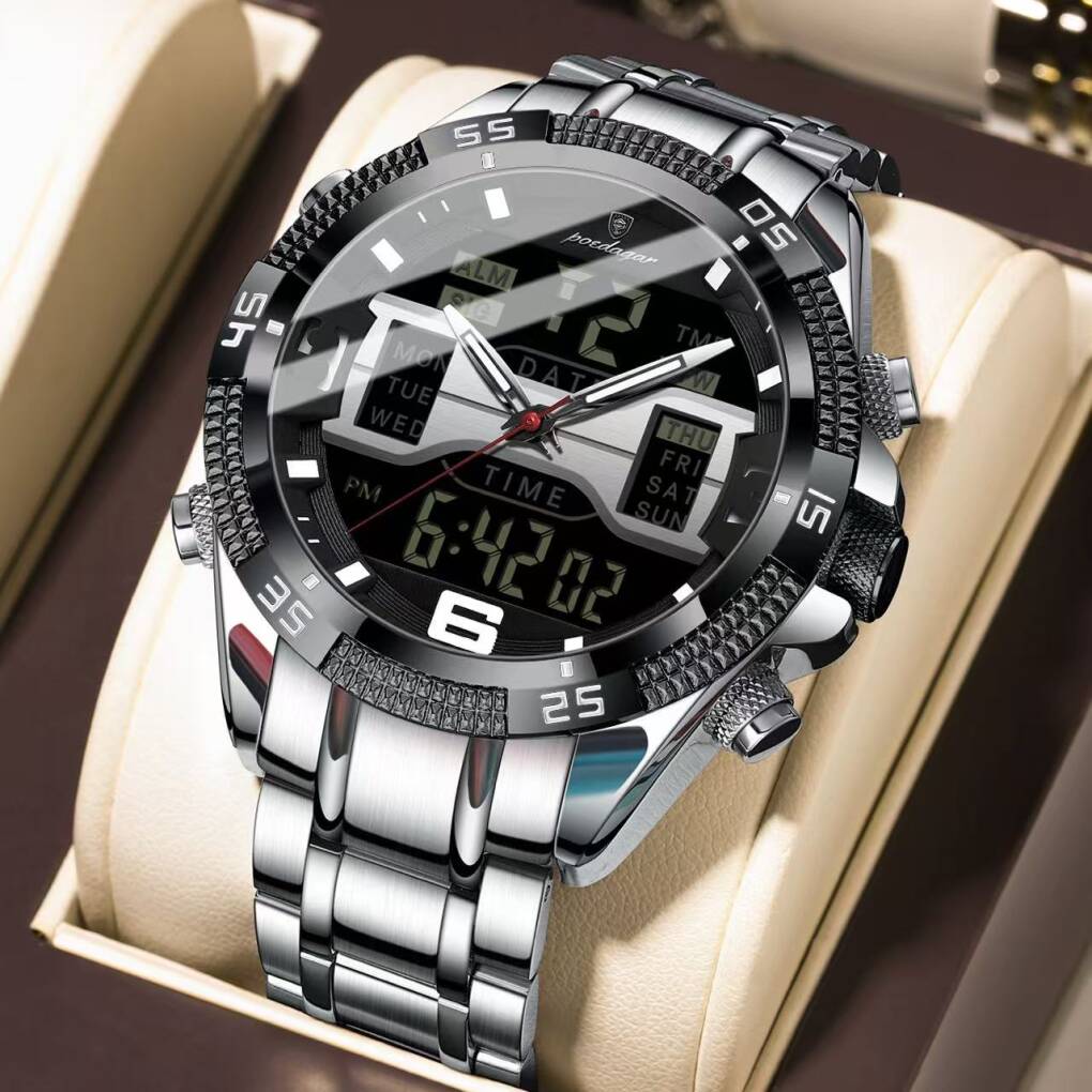 POEDAGAR 103 CH For Men - Silver Black