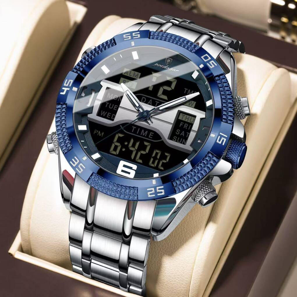 POEDAGAR 103 CH For Men - Silver Blue